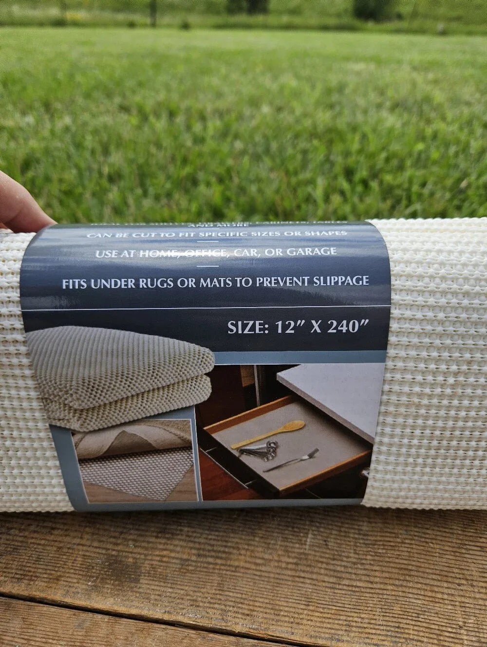 Non-Slip Shelf Liner White Grip Mat for Kitchen Cabinets Drawers Pantry New